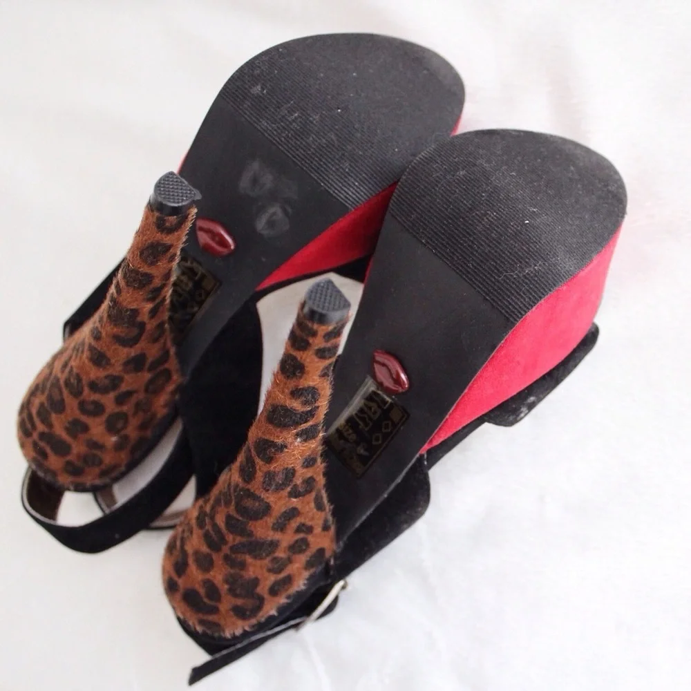 Promise Carlton Cheetah Colorblock Platform Heels